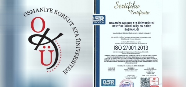 Başkanlığımız ISO 270012013 Bilgi Güvenliği Yönetim Sistemi Sertifikasını Aldı