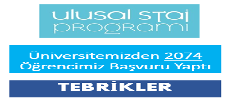 Üniversitemizden Ulusal Staj Programına 2023 Yılı Başvuruları